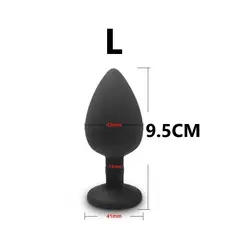 GENERICO - Plug mediano De Silicona Negra 9.5 x 4.2cm