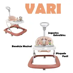 EBABY - Andador Musical Para Bebe Didactico Vari-Rojo