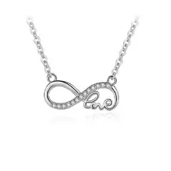 CLEO JOYAS & ACCESORIOS - COLLAR INFINITY LOVE AMOR PLATA