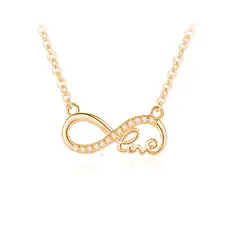 CLEO JOYAS & ACCESORIOS - COLLAR INFINITY LOVE AMOR BAÑO DE ORO