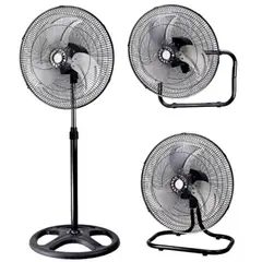 GENERICO - Ventilador Semi-industrial 3 en 1 Aspas de Metal Para Piso Mesa Pared