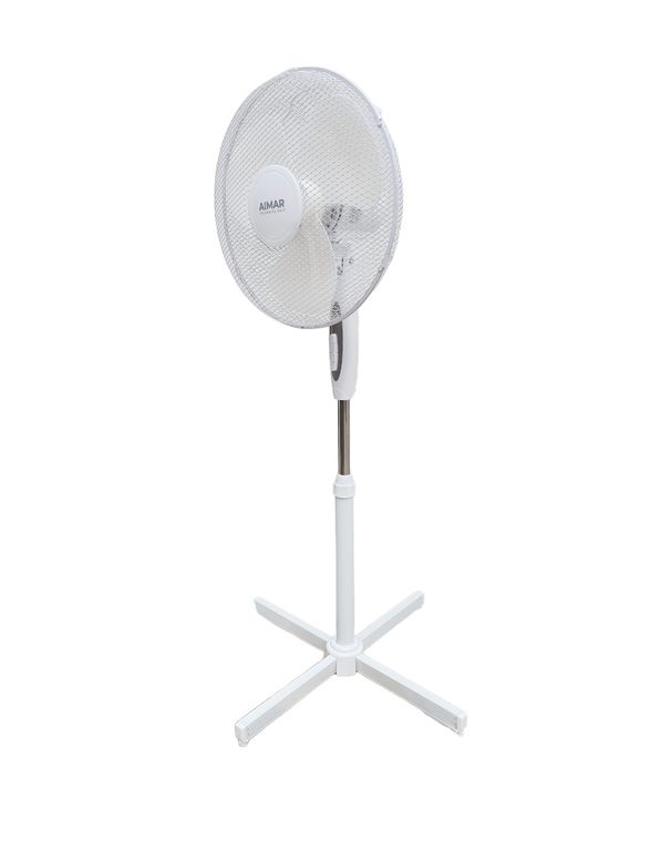 Ventilador de Pedestal 16 pulgadas 3 Velocidades - Blanco