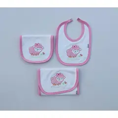 GENERICO - BABYLI PACK BEBE HOMBRERA BABITA Y BABERO OVEJITA