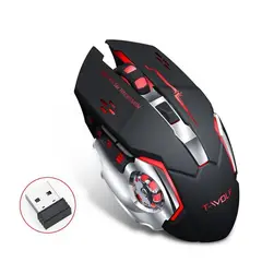 T WOLF - Mouse Gamer Recargable Inalambrico Luz RGB - TWOLF