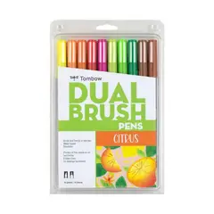 TOMBOW - Plumones dual brush set citrico 10 unidades