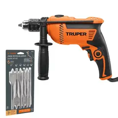 TRUPER - Taladro Percutor 600W + Juego de 6 brocas paletas