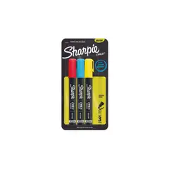 SHARPIE - Marcador Tiza Líquida Borrable Chalk 3CT