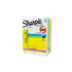 SHARPIE - Caja de 12 Resaltadores Blade Amarillo