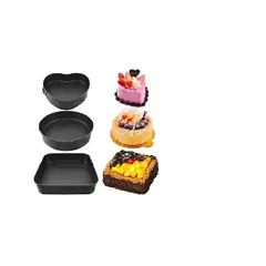 GENERICO - Molde Para Keke 3 formas Desmontables Antihaderentes