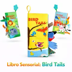 GENERICO - Libro sensorial con texturas - BIRD TAILS