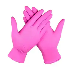 GENERICO - 100 UNID. GUANTES TALLA XS NITRILO ROSADO