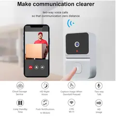 OEM - Timbre inalámbrico con cámara HD para exteriores con visión nocturna