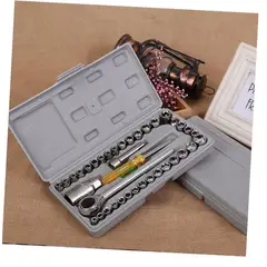 OEM - Juego Llaves Dados 40 Piezas de Tubo Caja de Herramientas Inoxidable