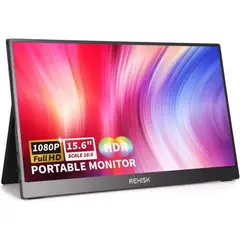 REHISK - Monitor Portátil 15.6 Full HD - Pantalla para PC o consolas