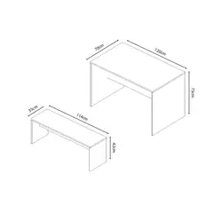 MOVENDA - Juego de Comedor Medellin 4 personas Duna