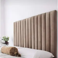 GENERICO - Cabecera Box Slotted Panel Queen - Beige Oscuro