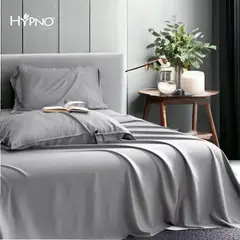 HYPNO HOME - Set De Sábanas 100% De Bambú Queen - Gris