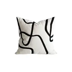 GENERICO - Cojin Minimalista Home Lazos Negros Sublimado 40 X 40 Cm