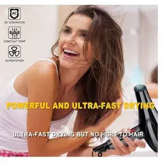 GENERICO - Secadora de cabello 5000 watts aire frío caliente con accesorios