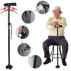 GENERICO - Bastón Para Caminar Plegable Con Luz LED Ortopédico