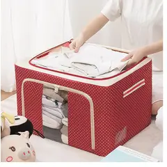 OEM - Caja de Almacenamiento Multifuncional Plegable 66 Litros - Rojo
