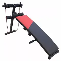 ALPHA GYM - Banca abdominal multifuncional Entrenador abdominal pesas ligas