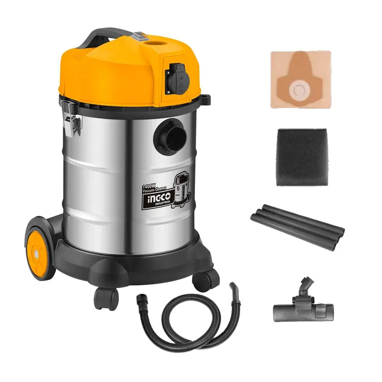 ASPIRADORA DE POLVO Y AGUA INGCO 30 LITROS CAPACIDAD HOTELES