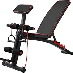 ALPHA GYM - Banco multifuncional con predicador y ligas