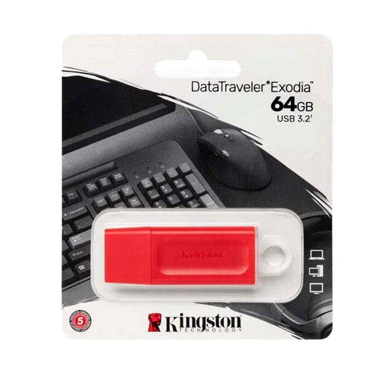 Memoria 64GB Data traveler rojo USB 3.2 GEN 1