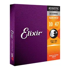 ELIXIR - Cuerdas para guitarra Acustica 11002 Extra Light