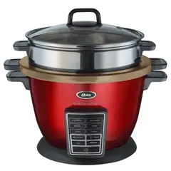OSTER - Arrocera 2.2 lt multifunción 10 en 1 con Bioceramic CKSTRC9030R Roja