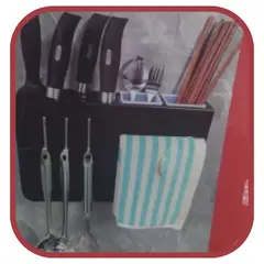 GENERICO - SOPORTE PARA UTENSILIOS DE COCINA - COLGADOR DE CUCHARONES Y CUCHILLOS