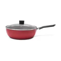 BRINOX - Wok Con Tapa 28cm 4.1L Linea Garlic Rojo
