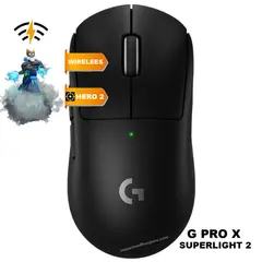 LOGITECH - MOUSE G PRO X SUPERLIGHT 2 WIRELESS LIGHTSPEED BLACK