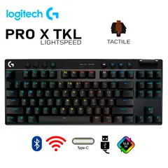 LOGITECH - TECLADO PRO X TKL LIGHTSPEED USB BLACK