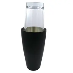 GENERICO - Boston coctelera shaker negro mate y oncera de regalo 1 y 2 oz