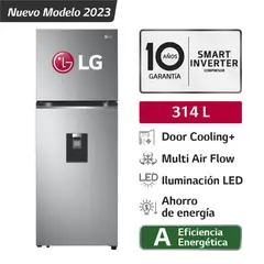 LG - Refrigeradora DoorCooling 314LT GT31WPP Plateada