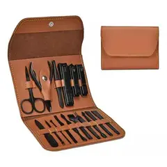 42AROZINA - Set Manicura Pedicura Acero Inoxidable 16 Piezas Cortauñas