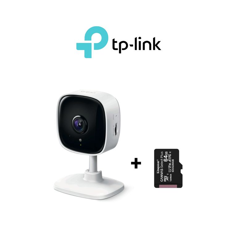 Cámara de seguridad Tapo C100 Wifi Full-HD para interiores + SD 64 GB - Tp-Link