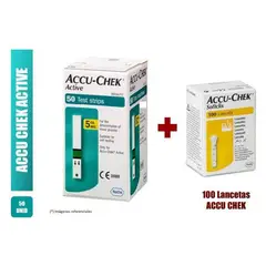 ACCU CHEK - TIRAS ACCUCHEK ACTIVE 50 UNID. MAS 100 LANCETAS