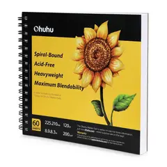 OHUHU - Sketchbook espiralado para marcadores - 60 hojas