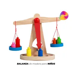 GENERICO - BALANZA DE MADERA  DIDÁCTICOS ABC