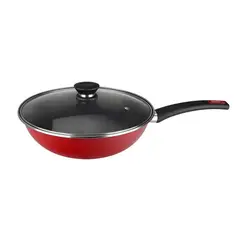 MAGEFESA - Wok con tapa 30 cm Coral - Rojo