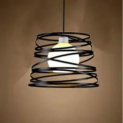 HOME NEAT - Creativo lámpara de techo lámpara colgante forma de primavera negro