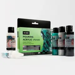 GENERICO - Miya Pintura Acrílica Pouring FOREST - Set 4 colores