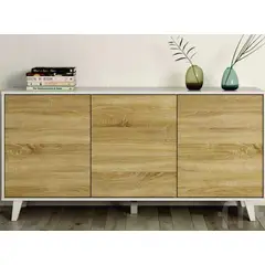 GENERICO - APARADOR CREDENZA MERY - LA CASA DEL MUEBLERO - BLANCO CON ROVERE