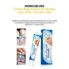 GENERICO - 3 Crema reparadora de hongos para uñas - Semifun 20g
