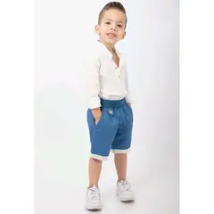 GENERICO - Short Niño Scott Color Beige Estacion 108