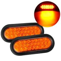 GENERICO - Faro Posterior Led-24 Largo Ovalado Ambar