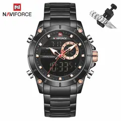 NAVIFORCE - Reloj Hombre NF9163 NEGRO NEGRO Digital Analógico Inoxidable